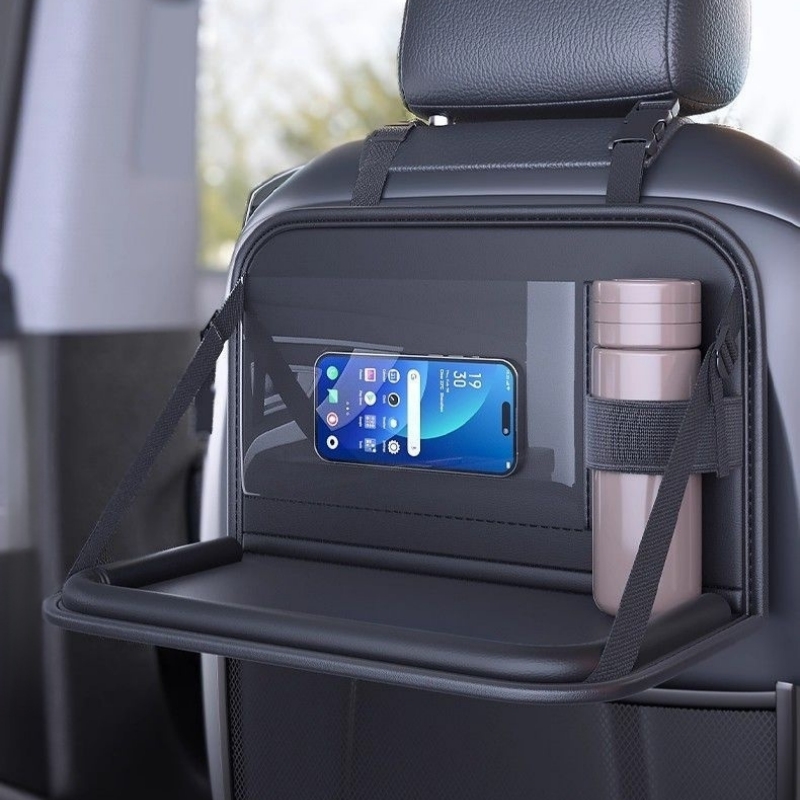 Toddler Tablet Accessories - Car Seatback Organizer Foldable Table Tray