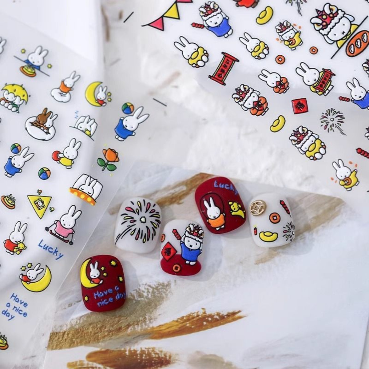 Kawaii Miffy Rabbit Stickers C - Fire Tablet Accessories ulasan dan harga