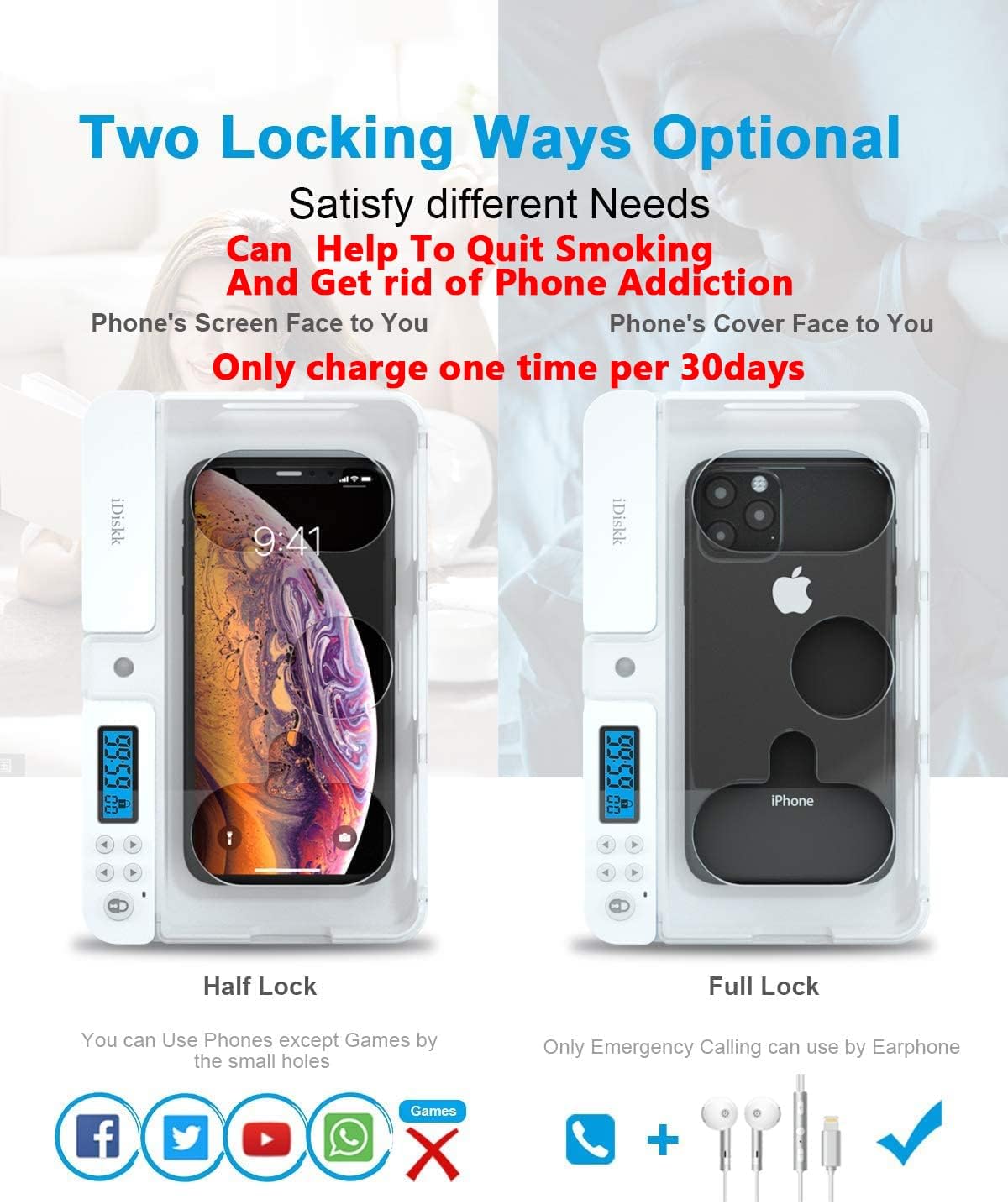 Timer Lock Box for iPad IPhone - Toddler Tablet Accessories ulasan dan harga