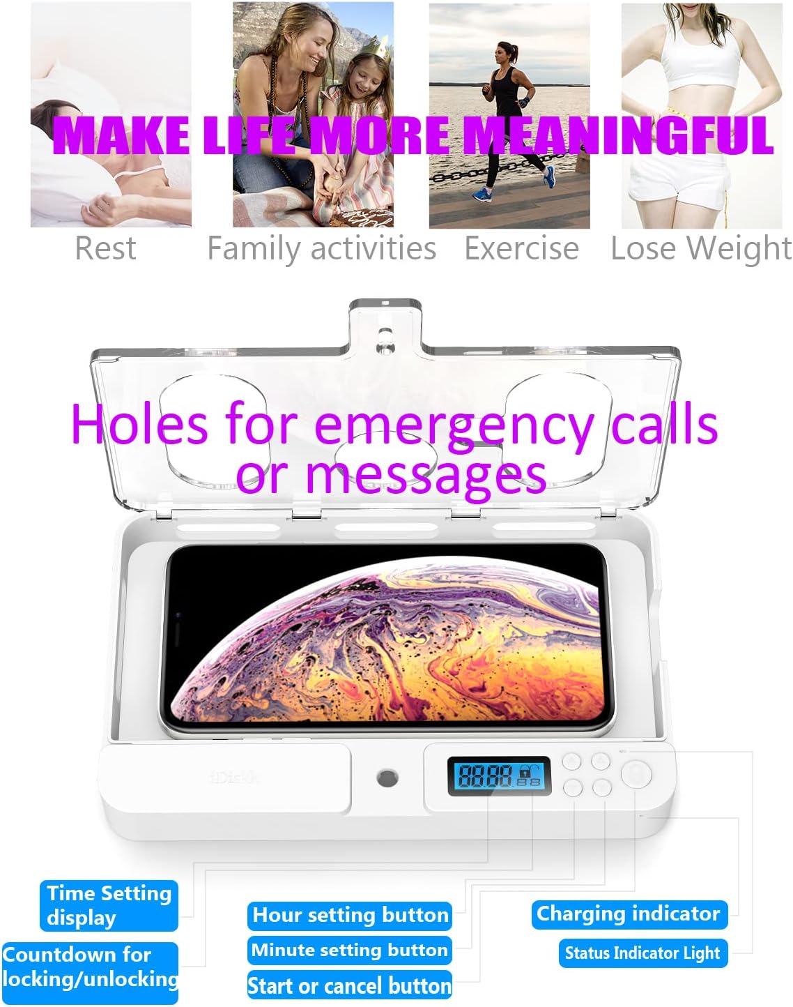 Timer Lock Box for iPad IPhone - Toddler Tablet Accessories ulasan dan harga