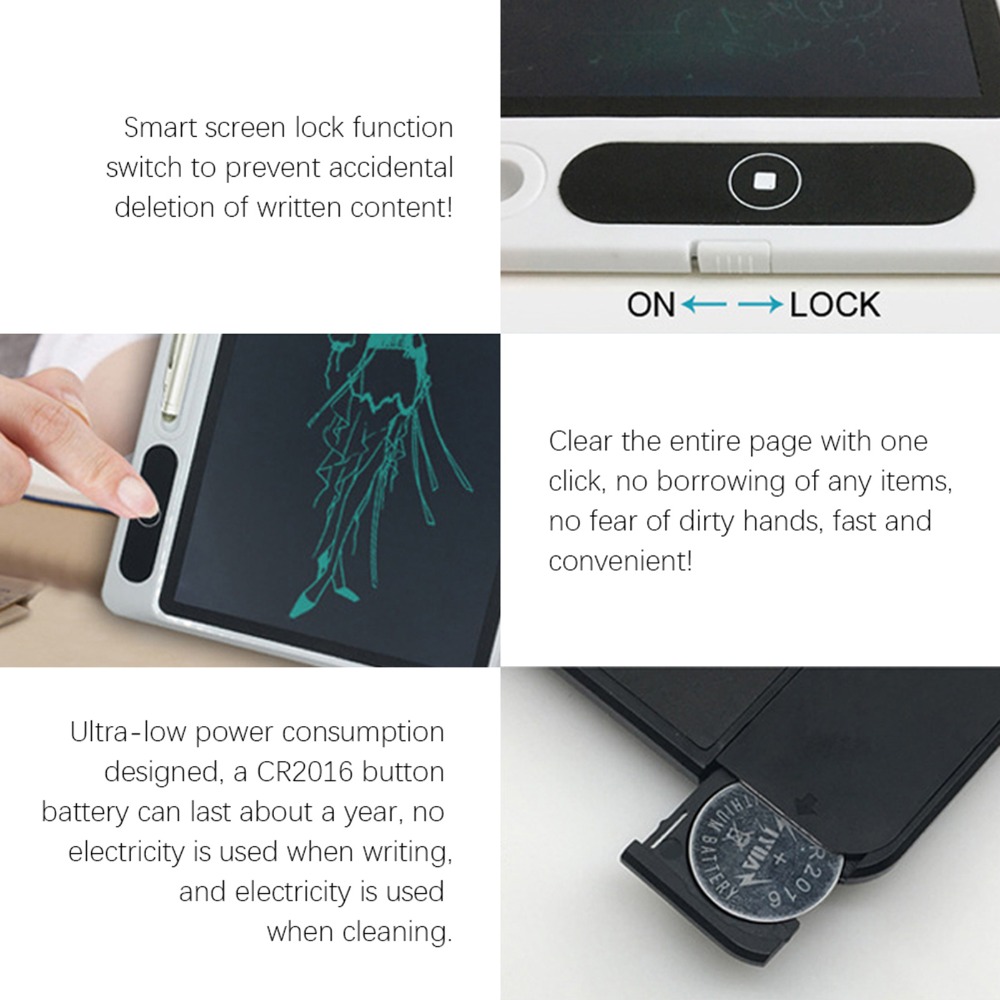 Black LCD Writing Tablet Small - Tablet Sleeves & Cases Ipad Accessories ulasan dan harga
