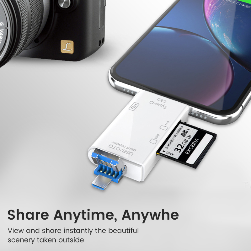 USB Type C Card Reader 6 in 1  - Tablet Reading Accessories ulasan dan harga